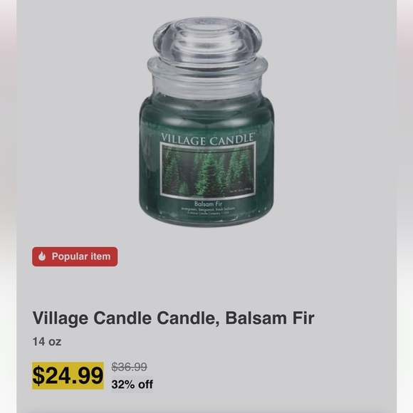 🎄Balsam Fir 14oz Village Candle - Picture 5 of 5
